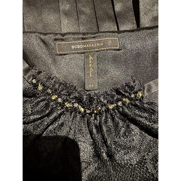 bebe VTG. Deadstock Satin And Lace Beaded Halter Bustier Dress Size 4/6 - Picture 7 of 8